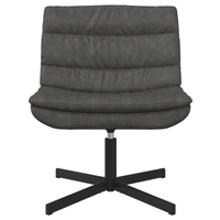 Sedia Girevole Nero Jet Poliestere, Metallo Standard Girevole