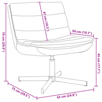 Sedia Girevole Nero Jet Poliestere, Metallo Standard Girevole