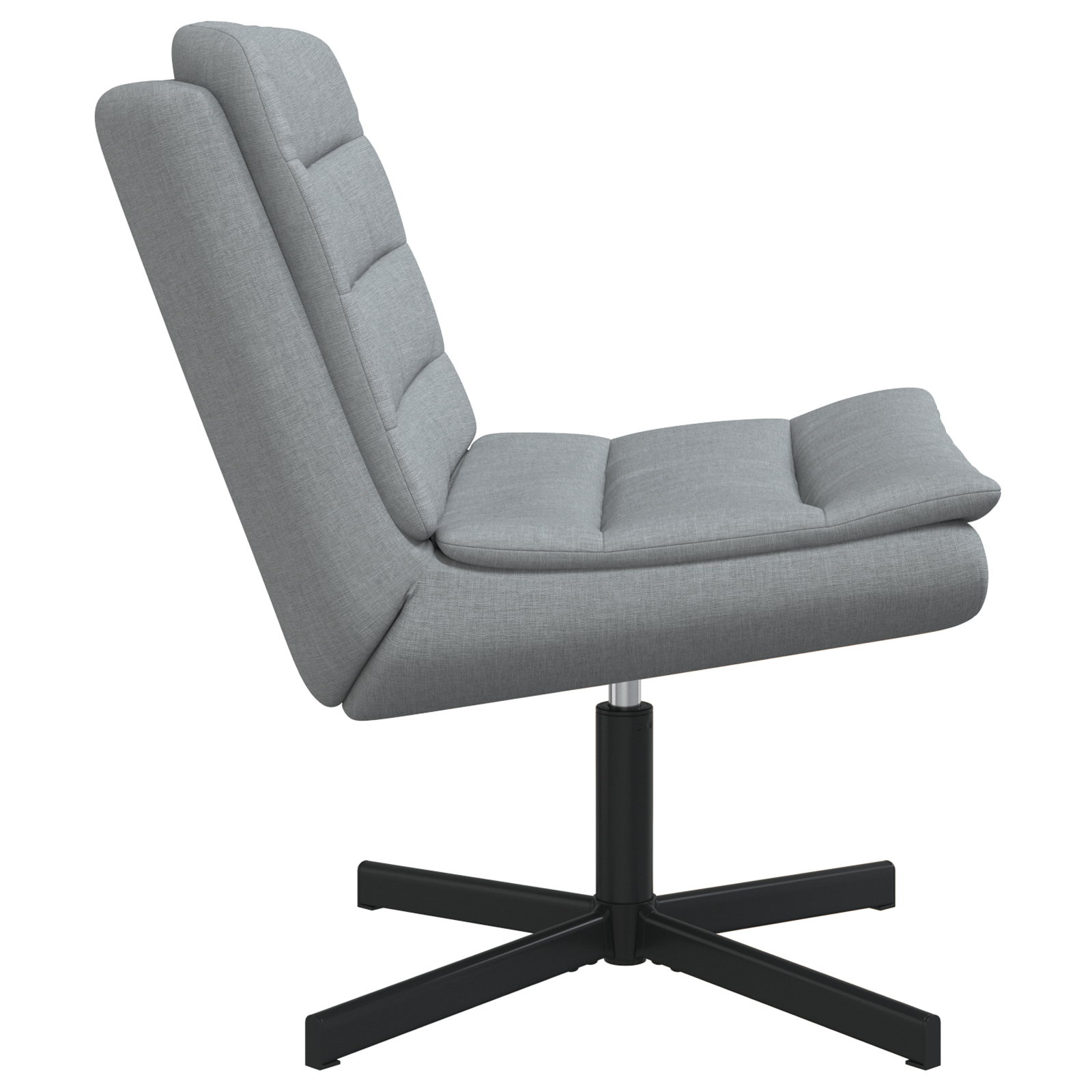 Poltrona Girevole Grigio chiaro Tessuto Standard Ergonomica