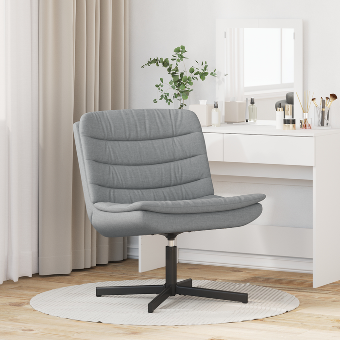 Poltrona Girevole Grigio chiaro Tessuto Standard Ergonomica