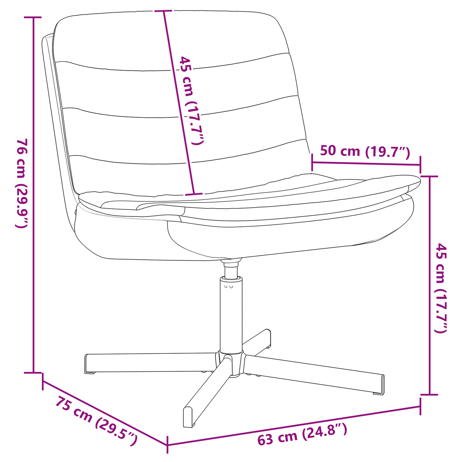 Poltrona Girevole Grigio chiaro Tessuto Standard Ergonomica