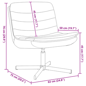 Sedia Girevole Nera Poliestere Standard Girevole