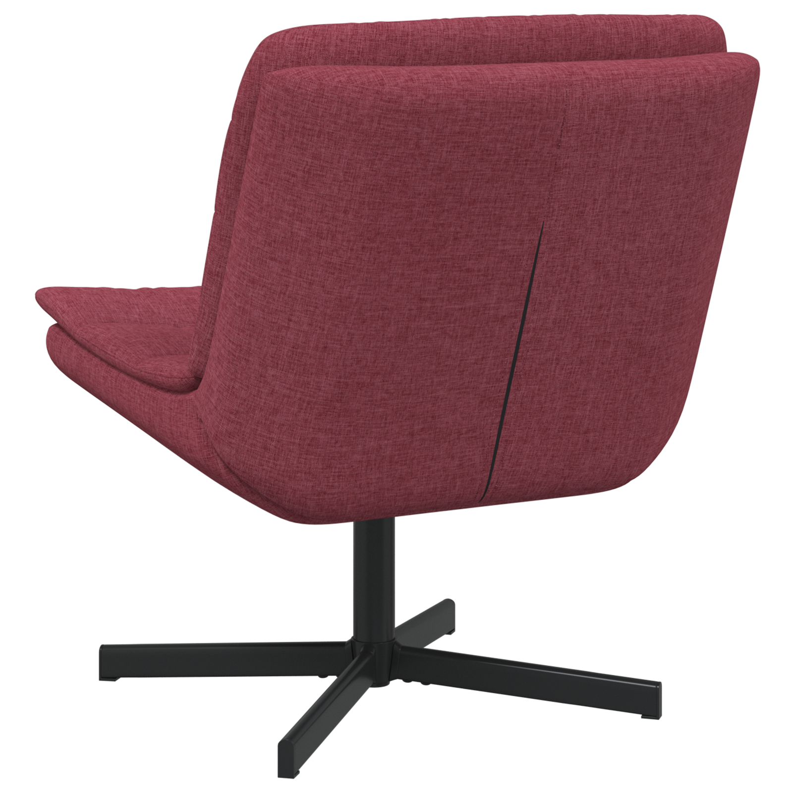 Sedia Girevole Rosso Vino Tessuto Standard Ergonomica