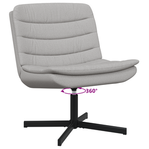 Sedia Girevole Grigio nuvola Tessuto in poliestere, Base in metallo