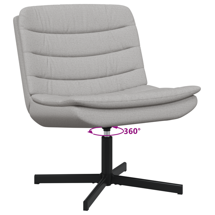 Sedia Girevole Grigio nuvola Tessuto in poliestere, Base in metallo