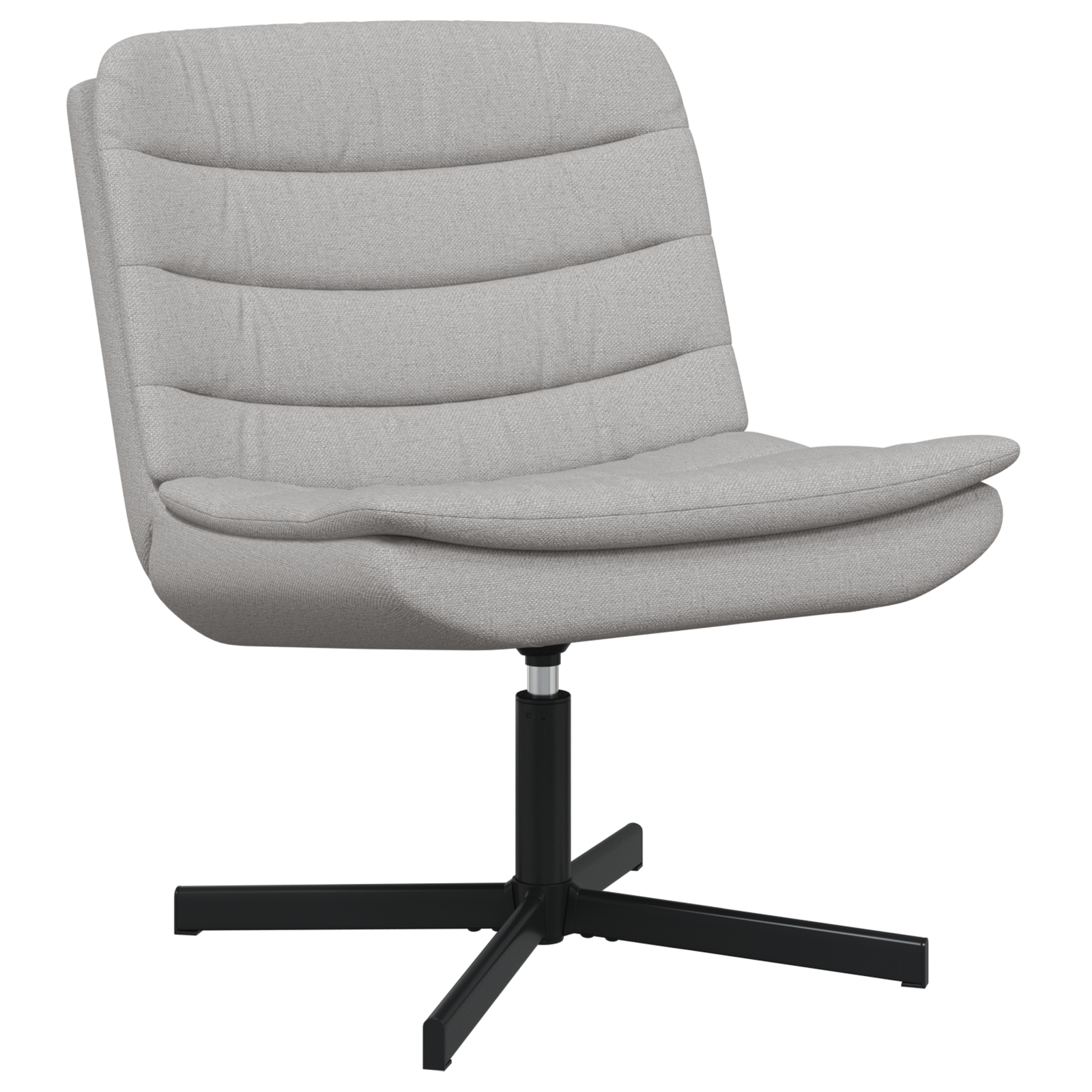 Sedia Girevole Grigio nuvola Tessuto in poliestere, Base in metallo