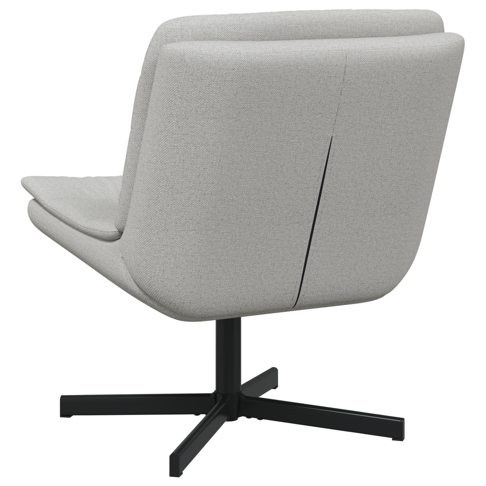 Sedia Girevole Grigio nuvola Tessuto in poliestere, Base in metallo