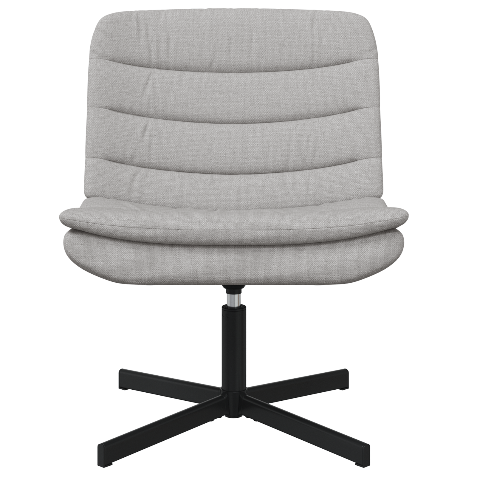 Sedia Girevole Grigio nuvola Tessuto in poliestere, Base in metallo
