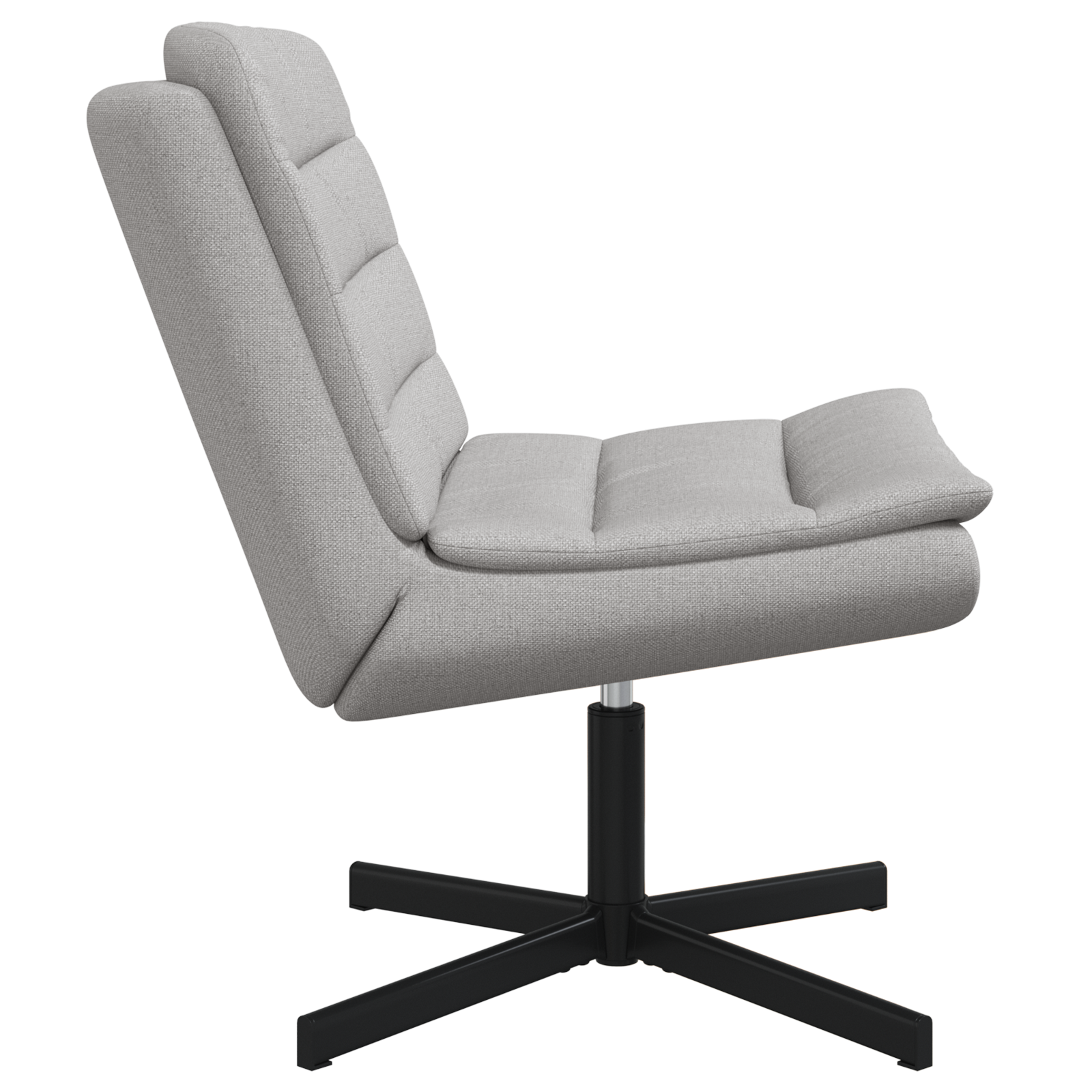 Sedia Girevole Grigio nuvola Tessuto in poliestere, Base in metallo