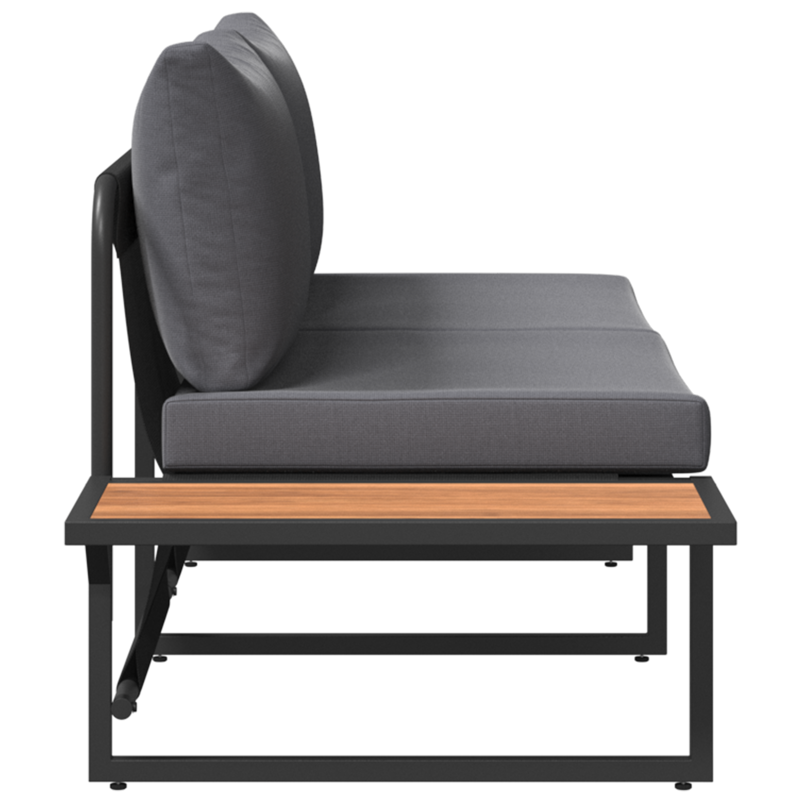 Divano da giardino a 2 posti con cuscini antracite