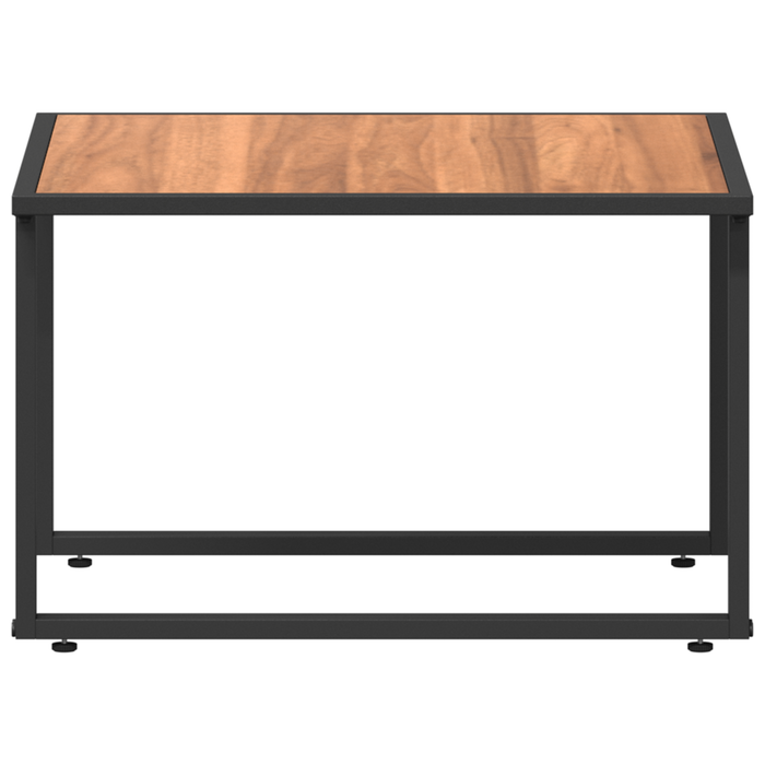 Tavolo da Caffè da Giardino Marrone 55x55x35 cm DPC e Acciaio