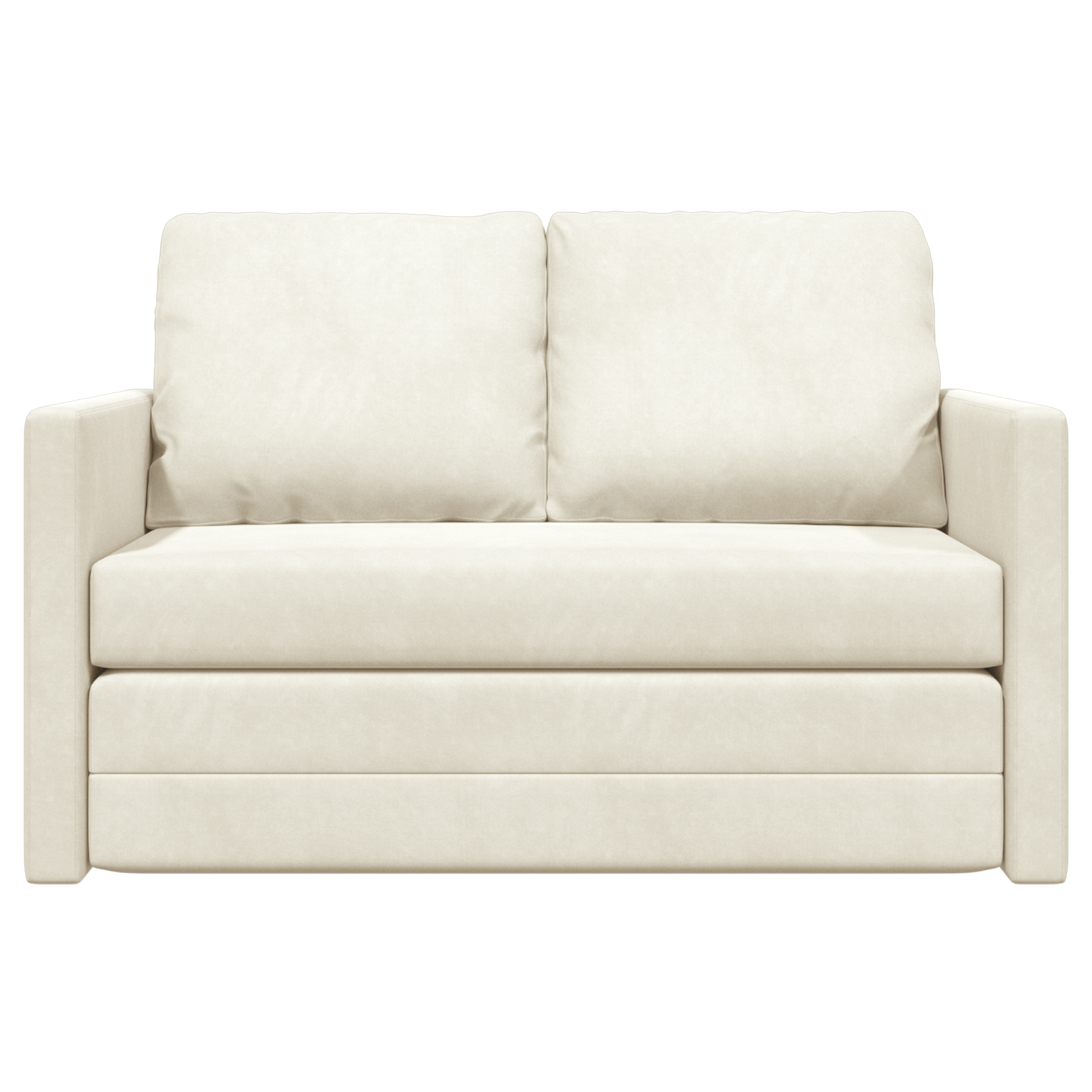 Divanetto 2 posti Crema Tessuto, Legno 2 posti Seduta ampia