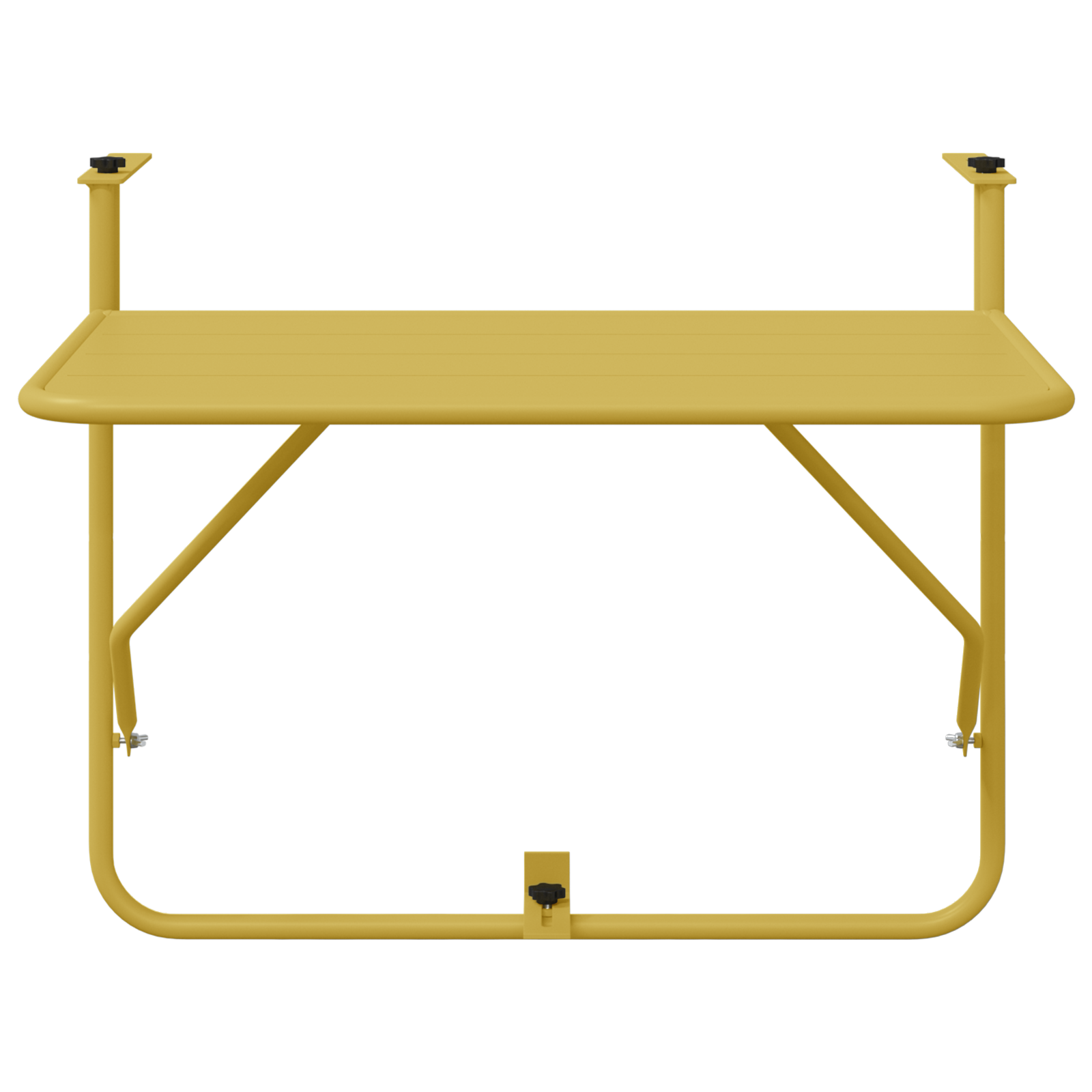 Tavolo da balcone appeso pieghevole - Oro, 60x40 cm, Acciaio