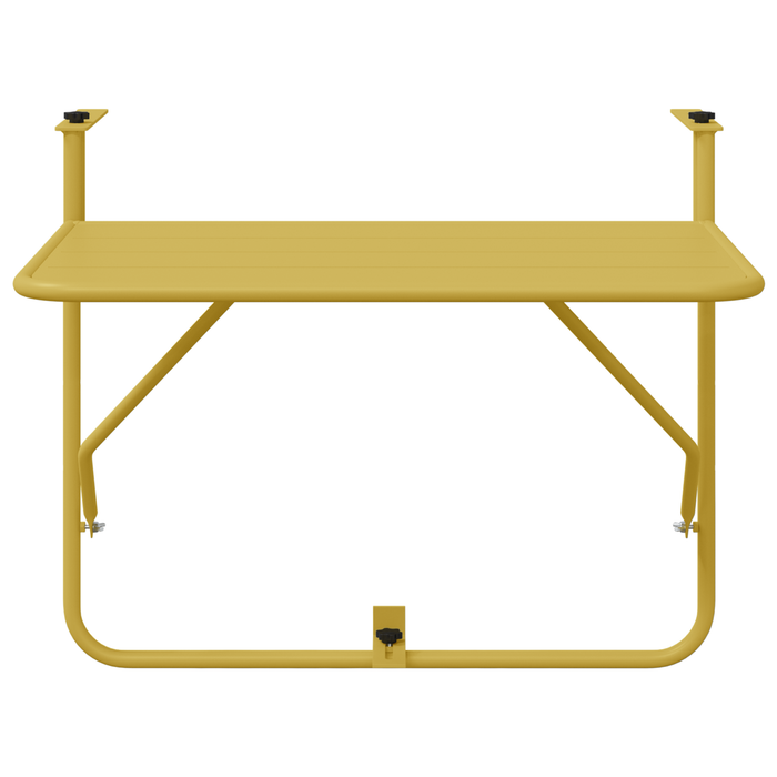 Tavolo da balcone appeso pieghevole - Oro, 60x40 cm, Acciaio