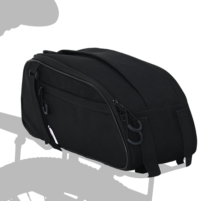 Borsa per Bicicletta per Portapacchi 8 L Nera 38x16x16 cm