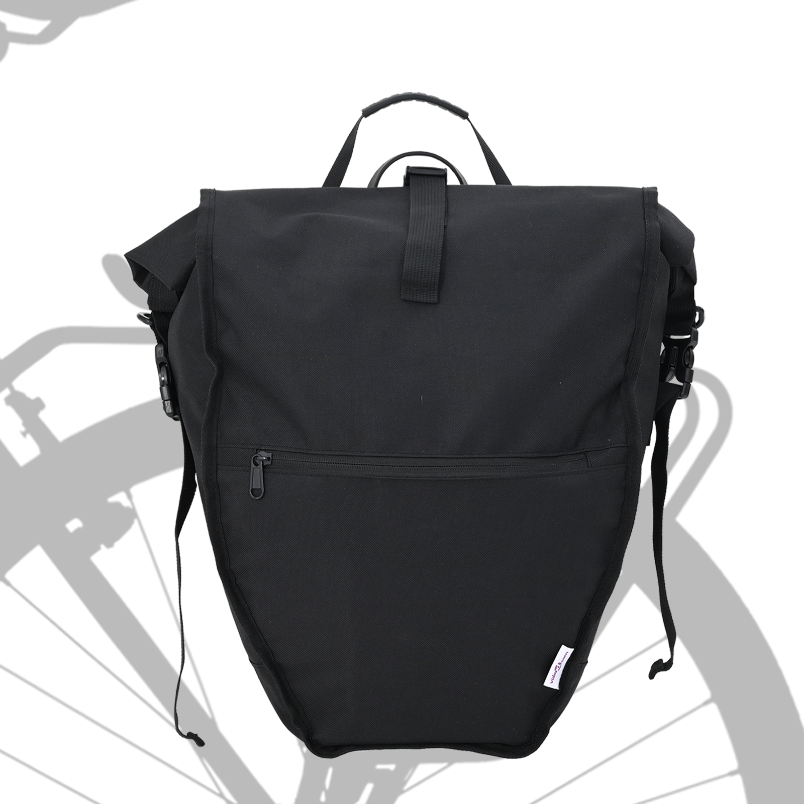 Borsa per Bicicletta per Portapacchi 25 L Nera 32.5x17x57 cm