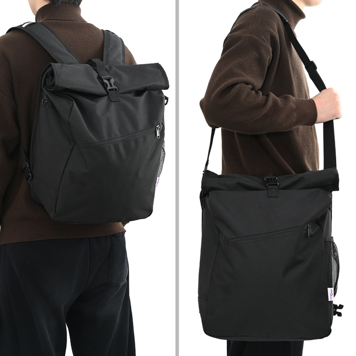 Borsa per bici per portapacchi 25 L Nera 33x16x48 cm