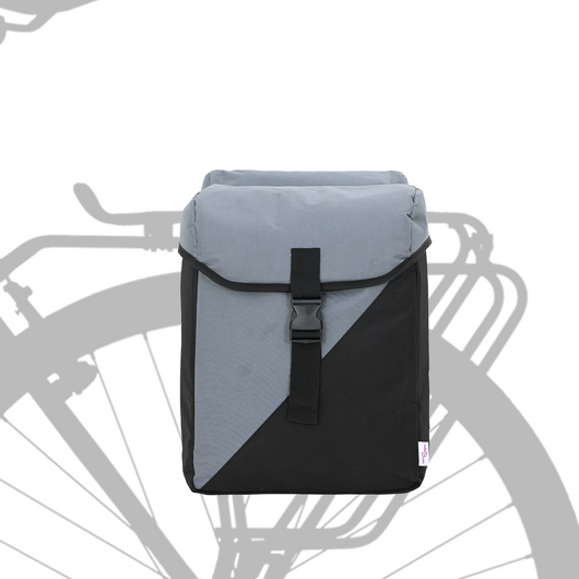 Borsa Pannier per Bicicletta Borse Doppie 35L Grigia