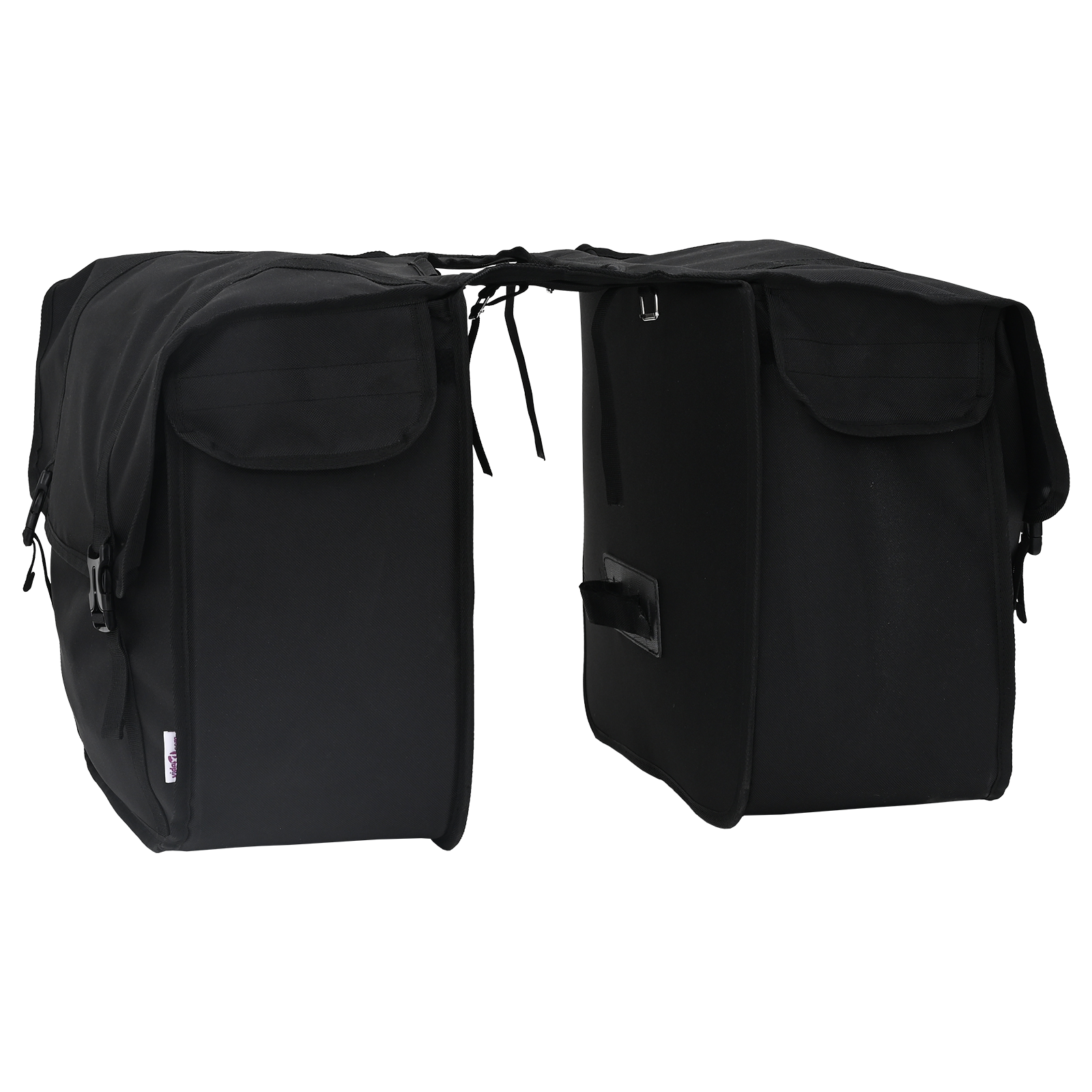 Borsa da pannier doppia per biciclette 48 L Nera