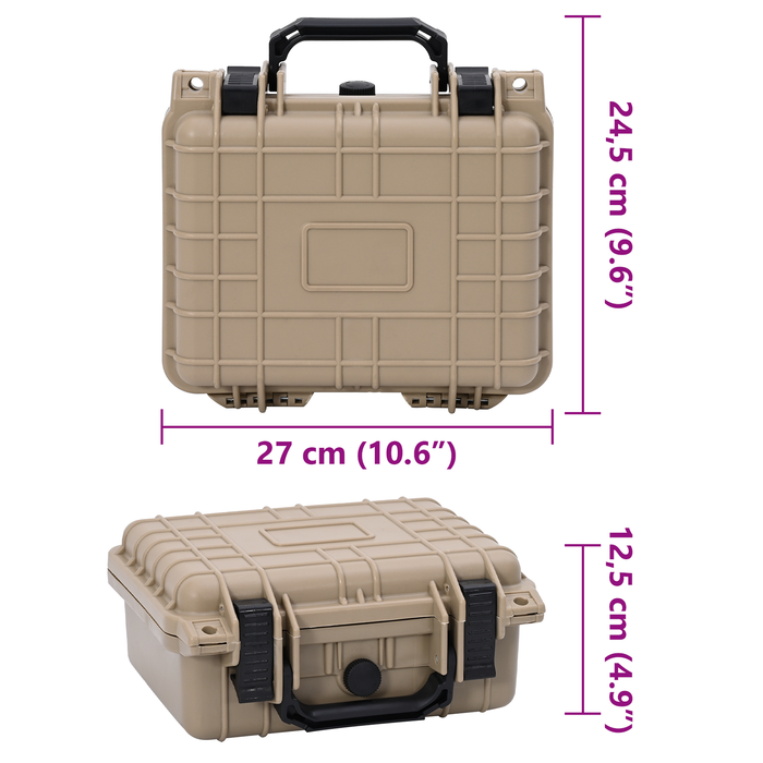 Custodia rigida protettiva Sabbia 27x24,5x12,5 cm