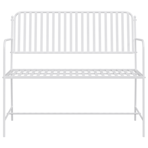 Panchina Bianco Metallo 103.5 x 51.5 x 90 cm Resistente