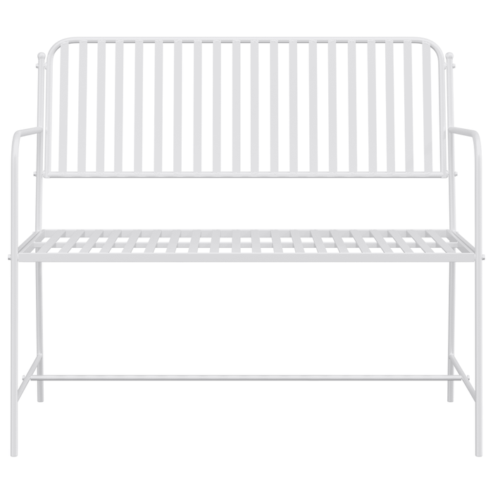Panchina Bianco Metallo 103.5 x 51.5 x 90 cm Resistente