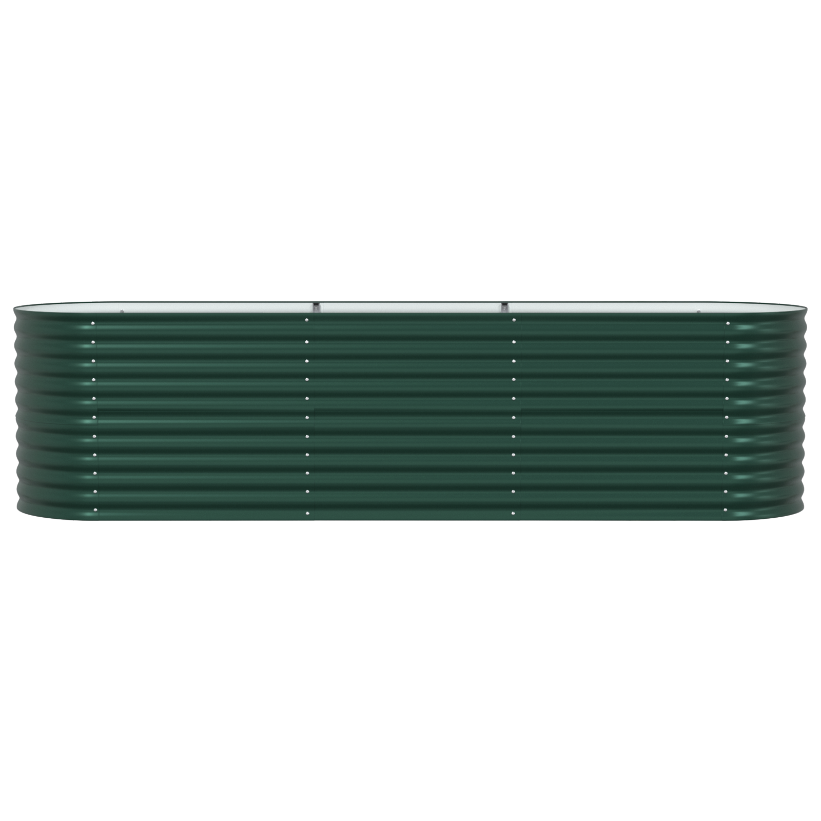 Letto da Giardino Rialzato Verde 320x80x81 cm in Acciaio Galvanizzato di