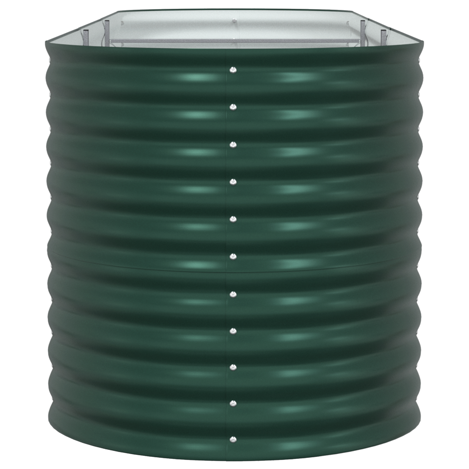 Letto da Giardino Rialzato Verde 320x80x81 cm in Acciaio Galvanizzato di