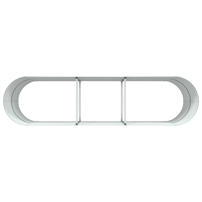 Letto da Giardino Rialzato Verde 320x80x81 cm in Acciaio Galvanizzato di