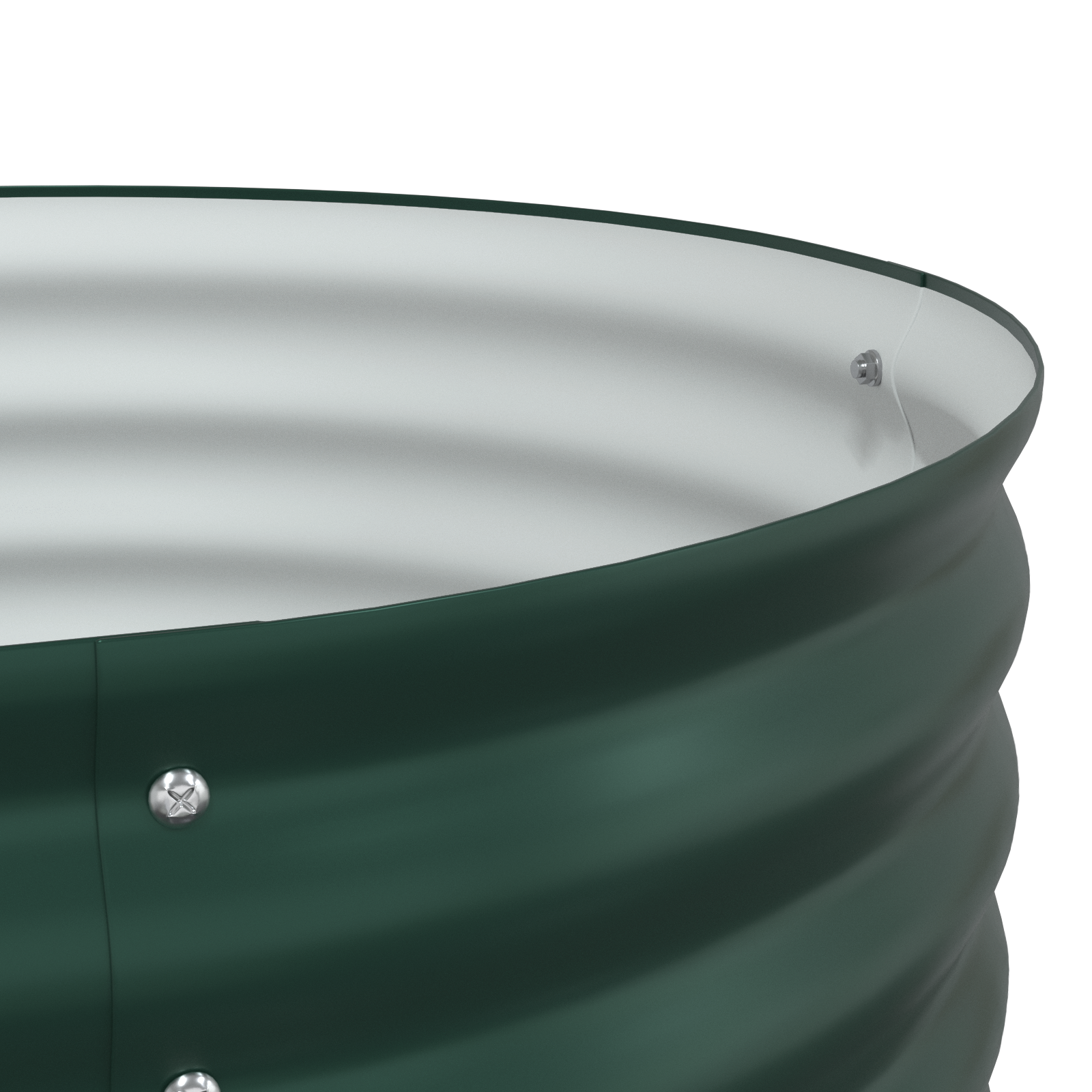 Letto da Giardino Rialzato Verde 240x80x81 cm in Acciaio Zincato