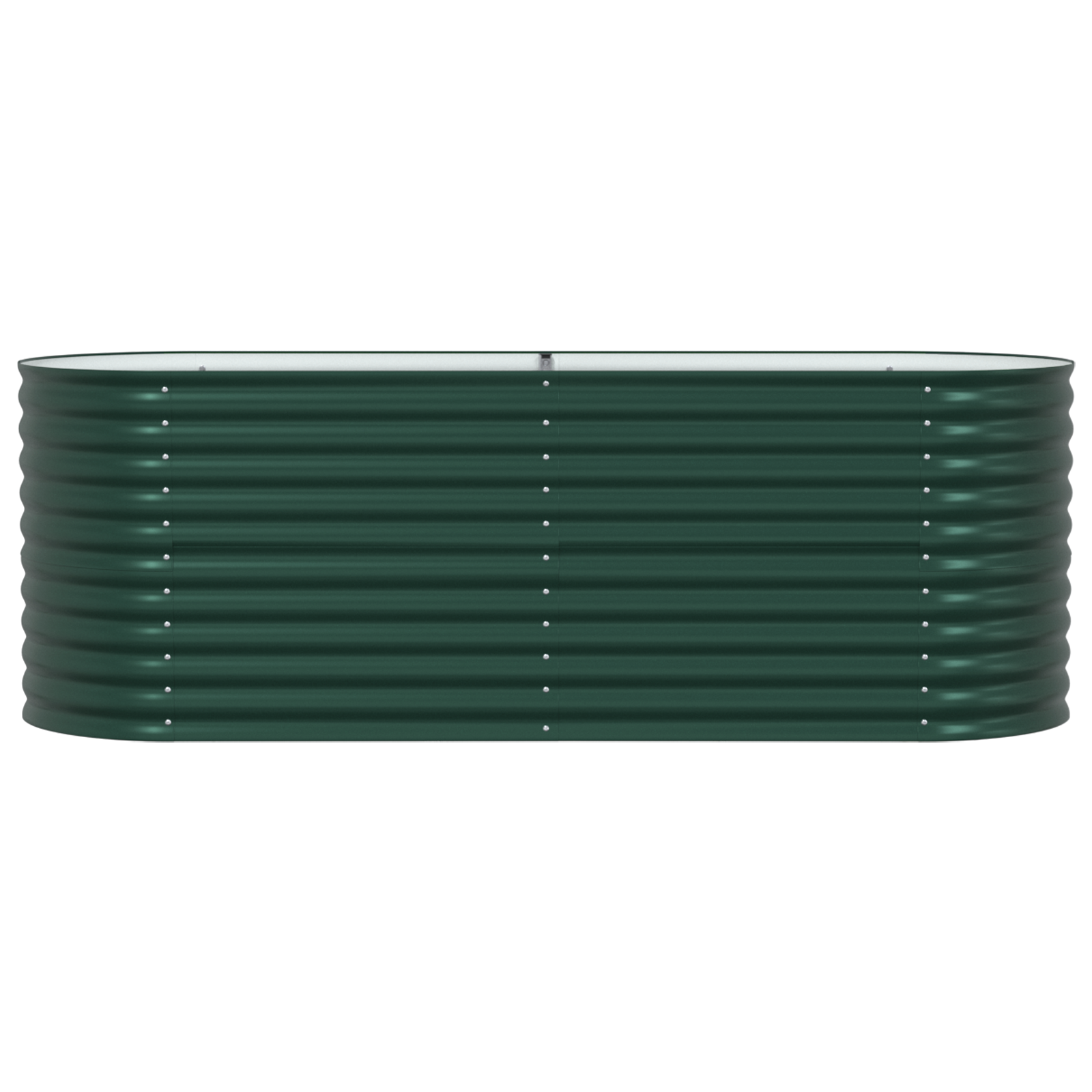Letto da Giardino Rialzato Verde 240x80x81 cm in Acciaio Zincato