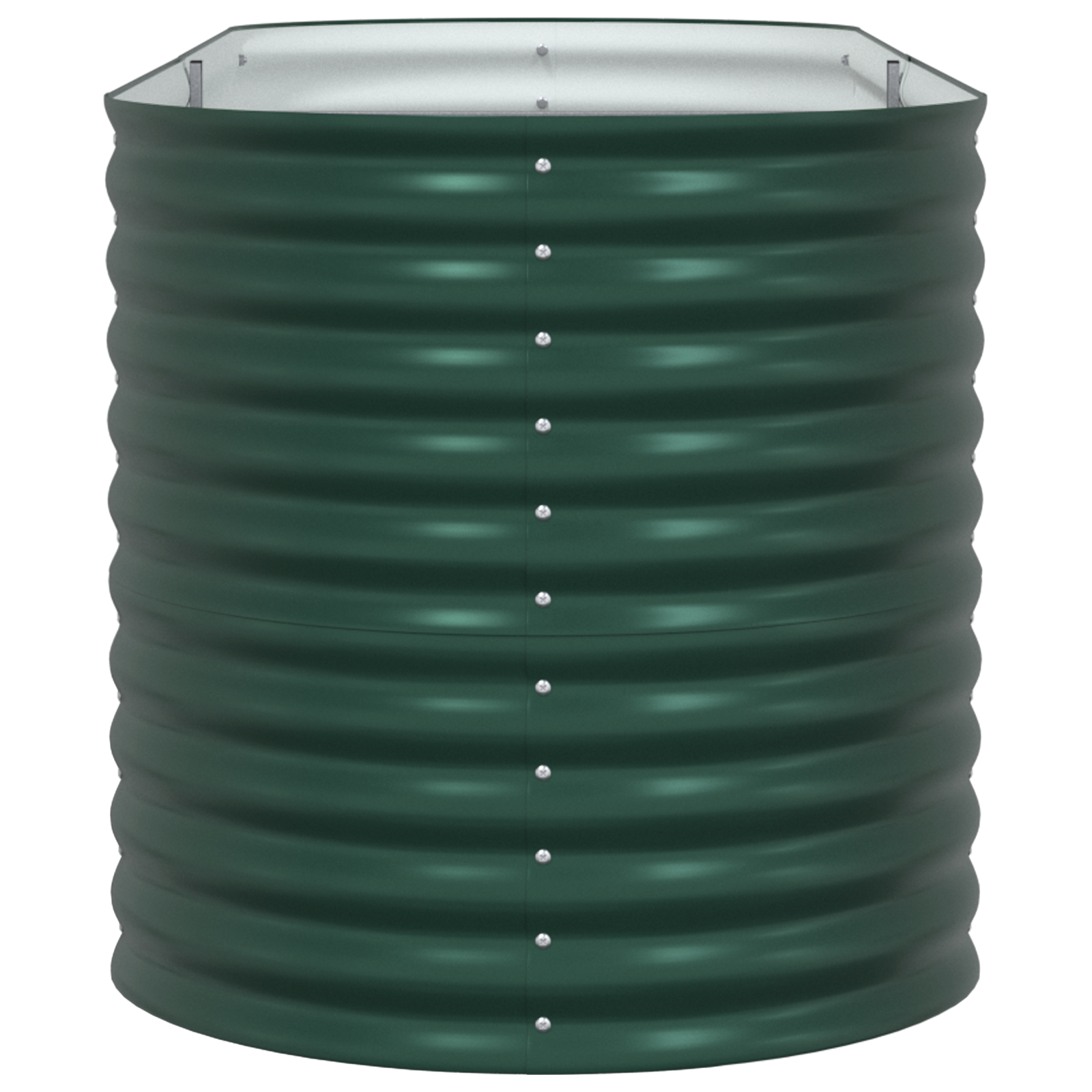 Letto da Giardino Rialzato Verde 240x80x81 cm in Acciaio Zincato