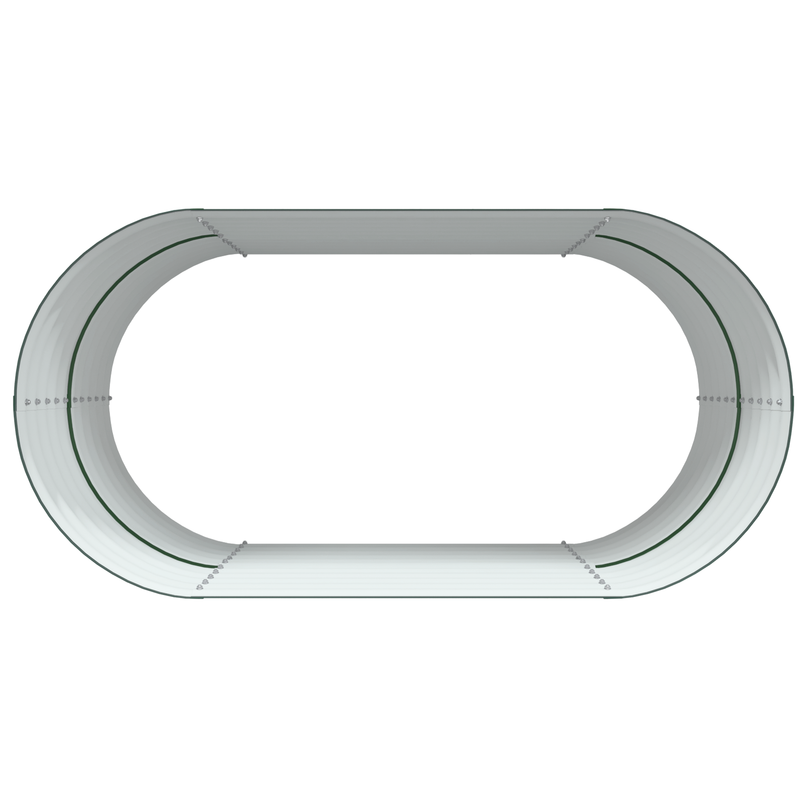 Letto da Giardino Rialzato Verde 160x80x81 cm in Acciaio Galvanizzato