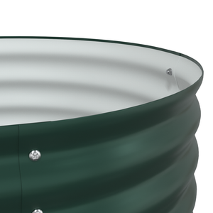 Letto da Giardino Rialzato Verde 400x80x44 cm in Acciaio Galvanizzato