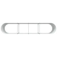 Letto da Giardino Rialzato Marrone 400x80x81 cm Acciaio Zincato