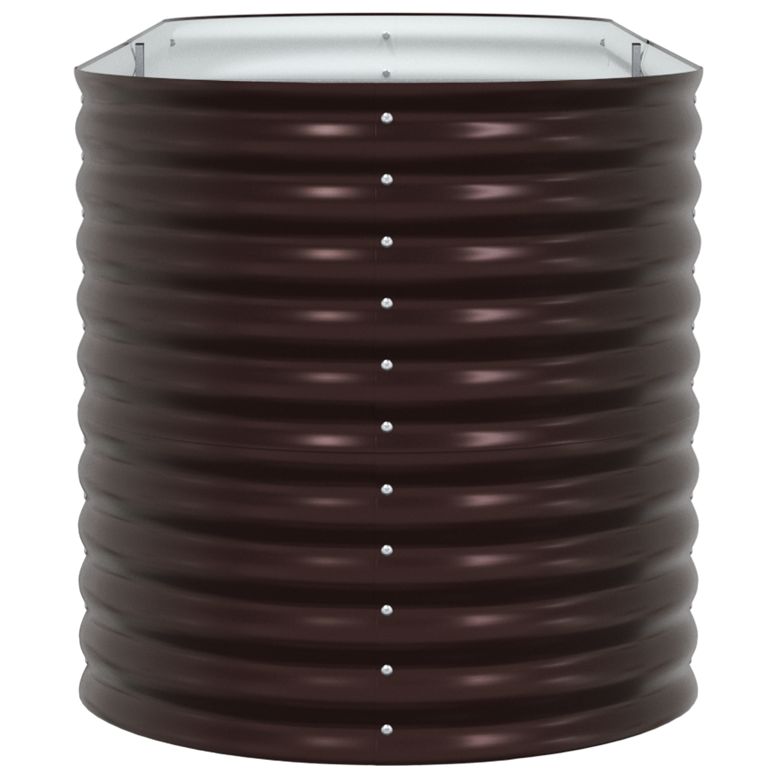 Letto da Giardino Rialzato  Marrone 240x80x81 cm in Acciaio Zincato