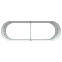 Letto da Giardino Rialzato  Marrone 240x80x81 cm in Acciaio Zincato