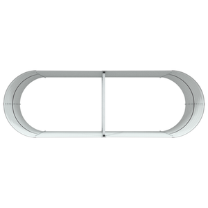 Letto da Giardino Rialzato  Marrone 240x80x81 cm in Acciaio Zincato