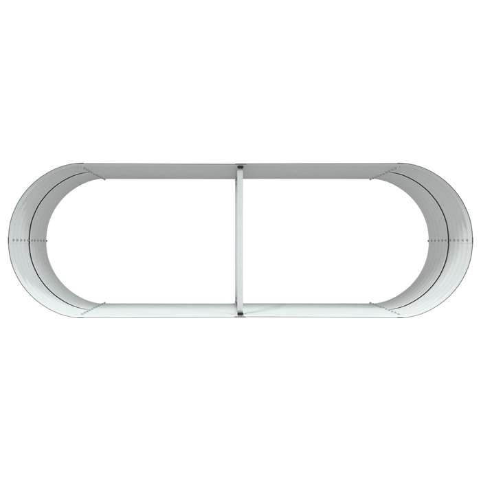 Letto da Giardino Rialzato  Marrone 240x80x81 cm in Acciaio Zincato