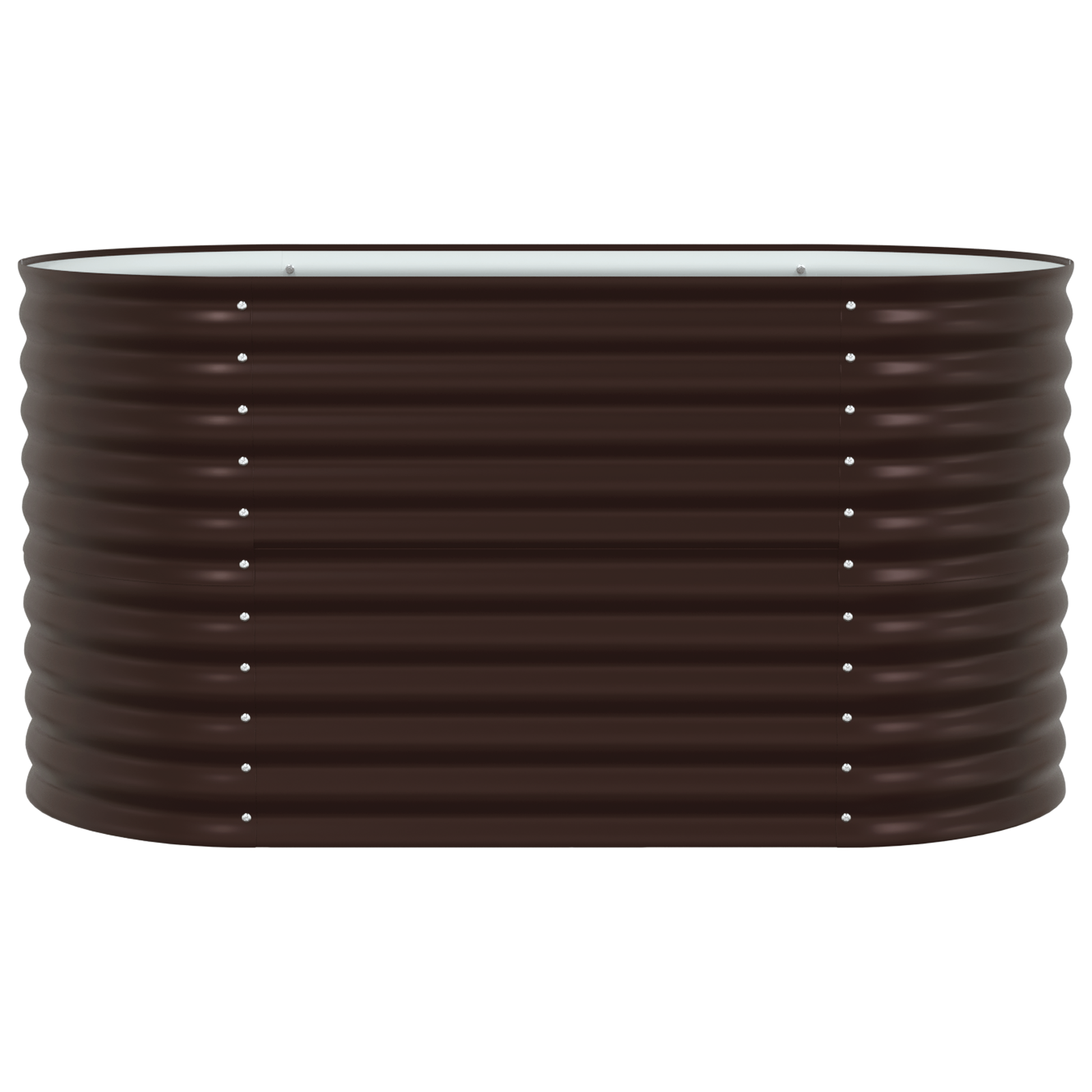 Letto da Giardino Rialzato Marrone 160x80x81 cm in Acciaio Zincato