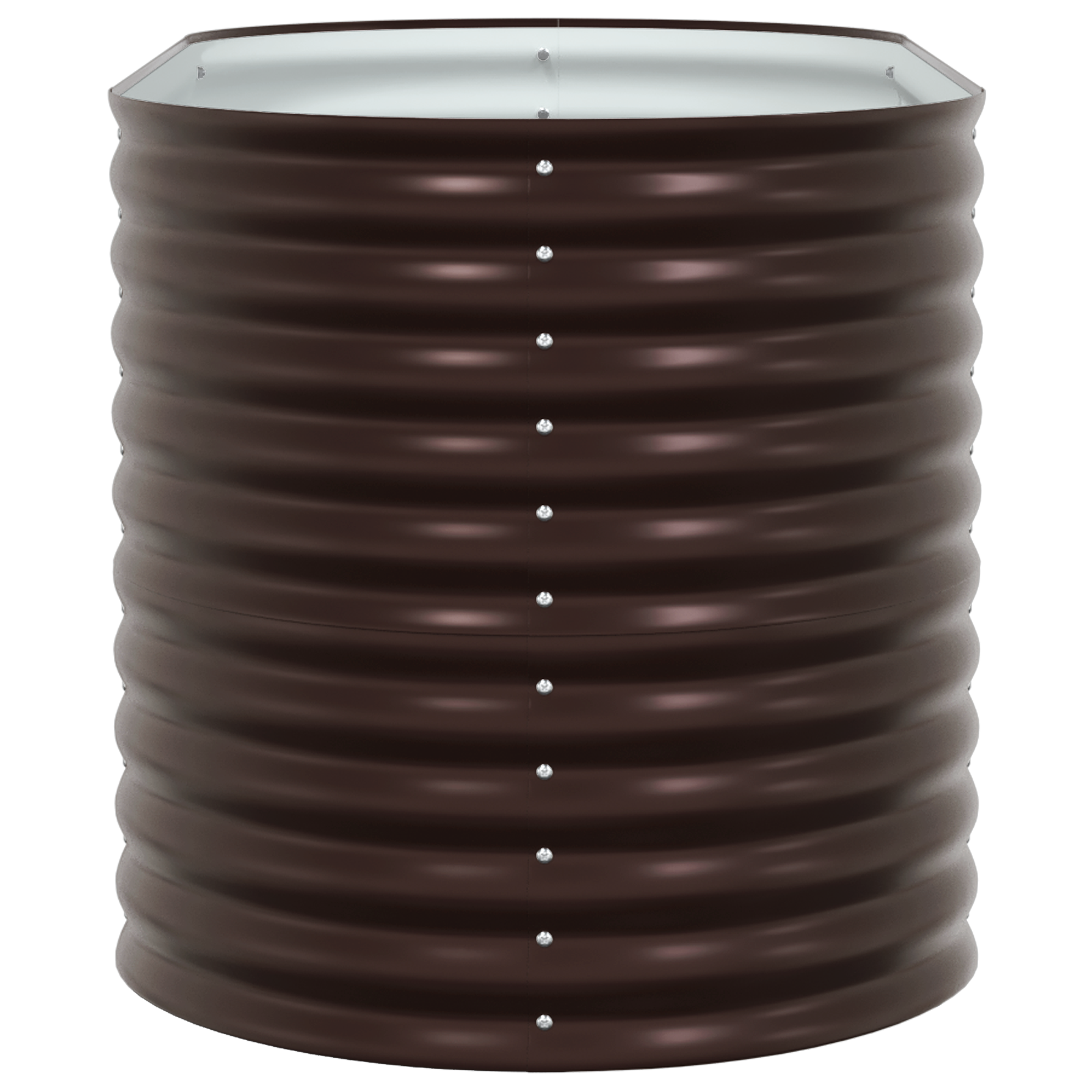 Letto da Giardino Rialzato Marrone 160x80x81 cm in Acciaio Zincato