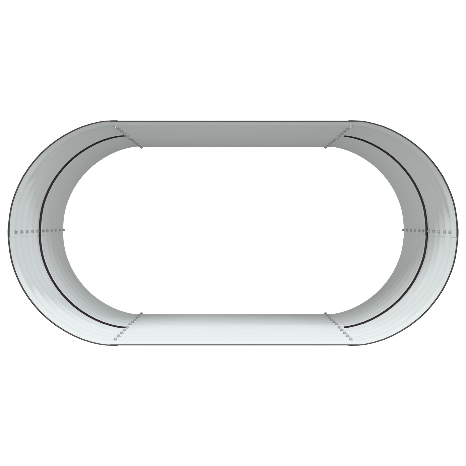 Letto da Giardino Rialzato Marrone 160x80x81 cm in Acciaio Zincato