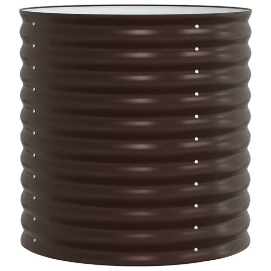 Letto da Giardino Rialzato - Marrone 80x80x81 cm Acciaio Zincato