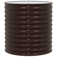 Letto da Giardino Rialzato - Marrone 80x80x81 cm Acciaio Zincato