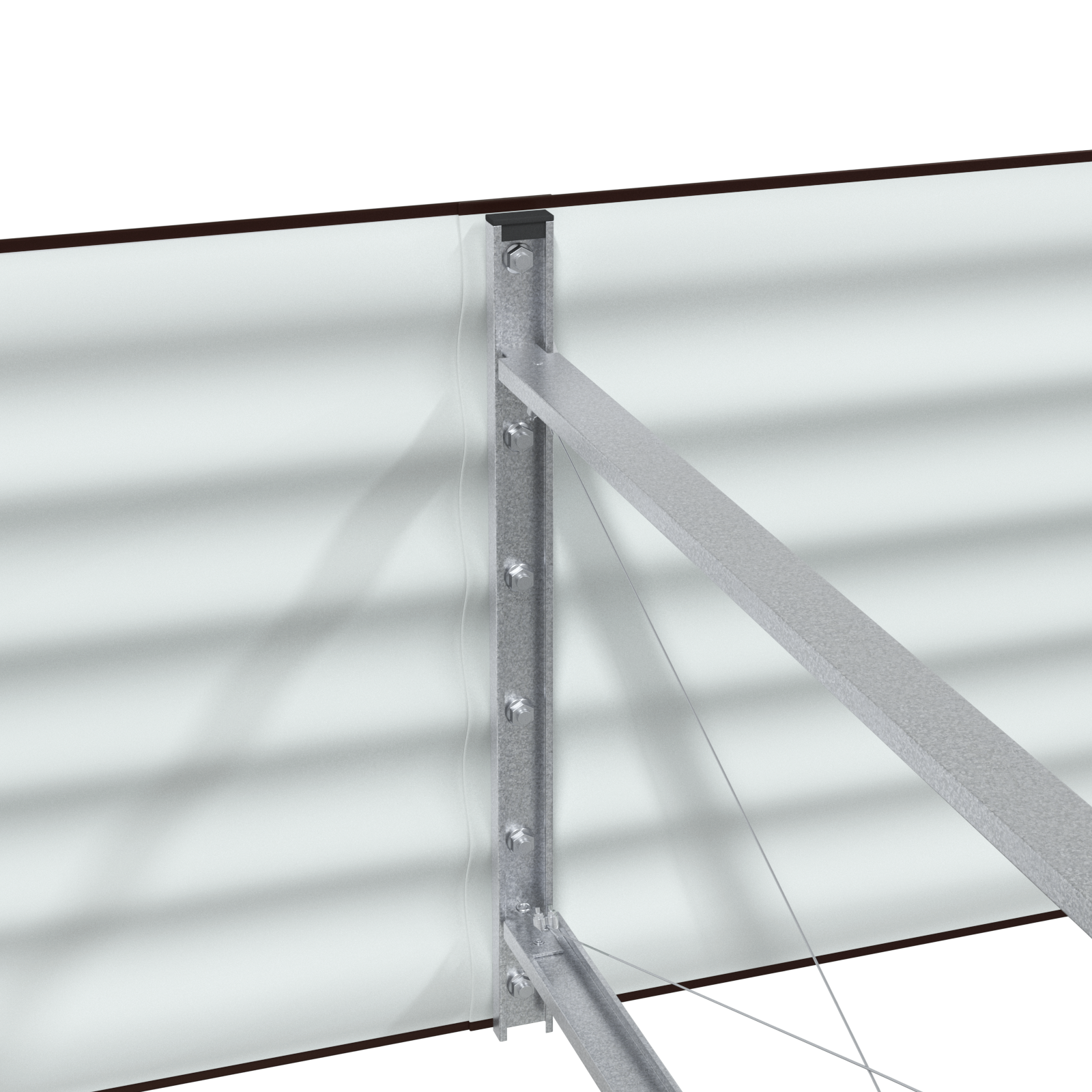 Letto da Giardino Alto Marrone 400x80x44 cm in Acciaio Zincato