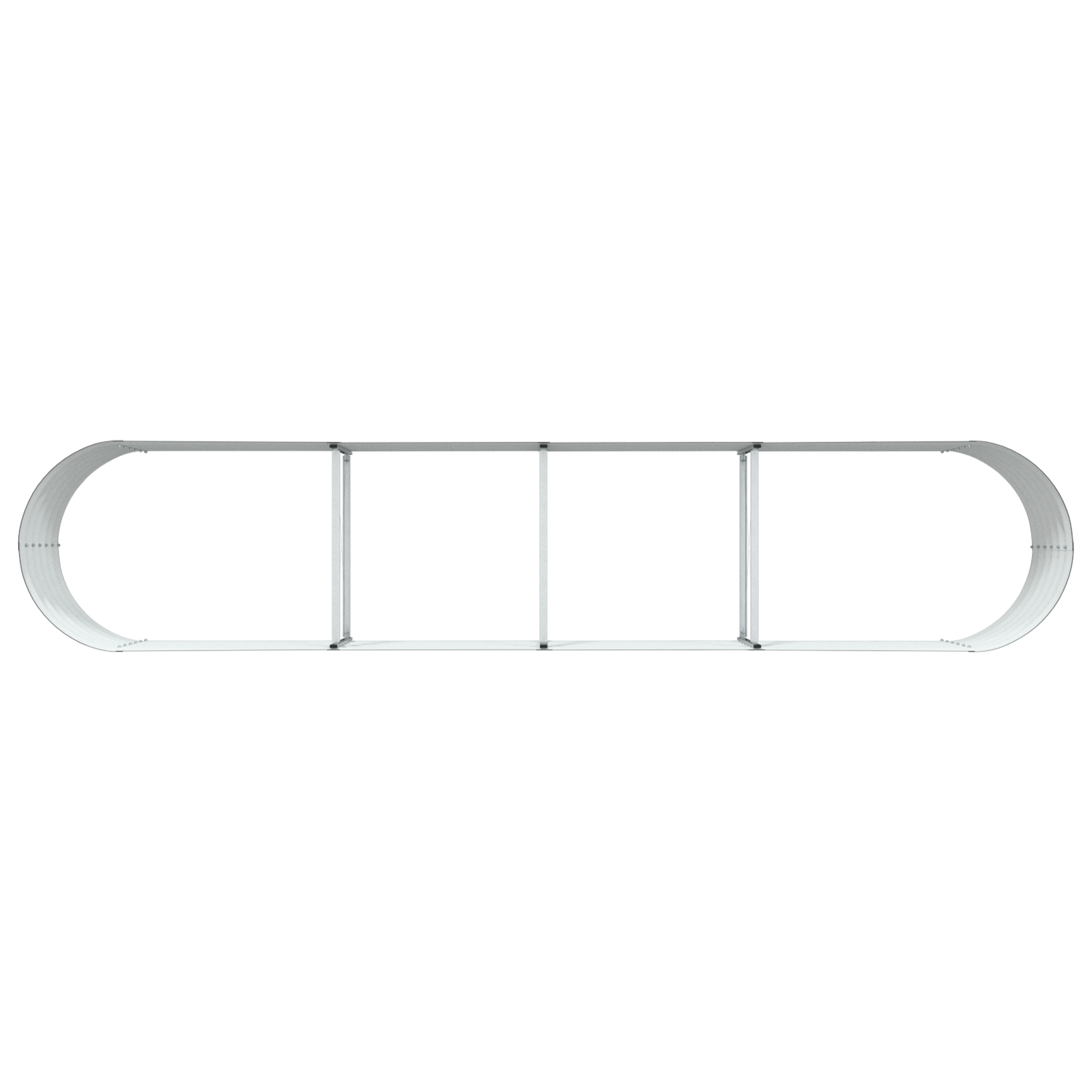 Letto da Giardino Alto Marrone 400x80x44 cm in Acciaio Zincato