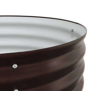 Letto da Giardino Rialzato Marrone 160x80x44 cm in Acciaio Galvanizzato