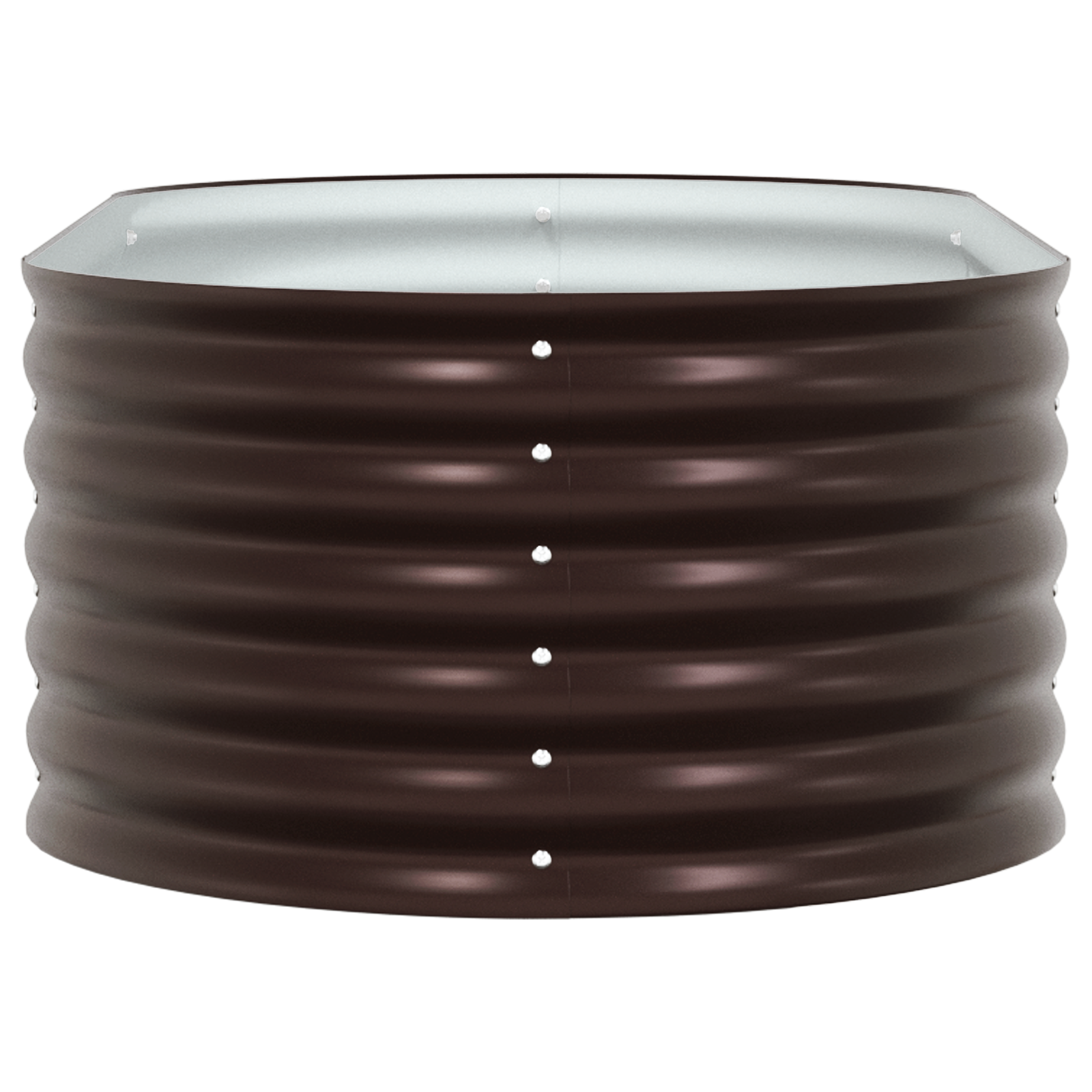 Letto da Giardino Rialzato Marrone 160x80x44 cm in Acciaio Galvanizzato