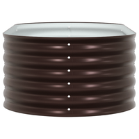 Letto da Giardino Rialzato Marrone 160x80x44 cm in Acciaio Galvanizzato