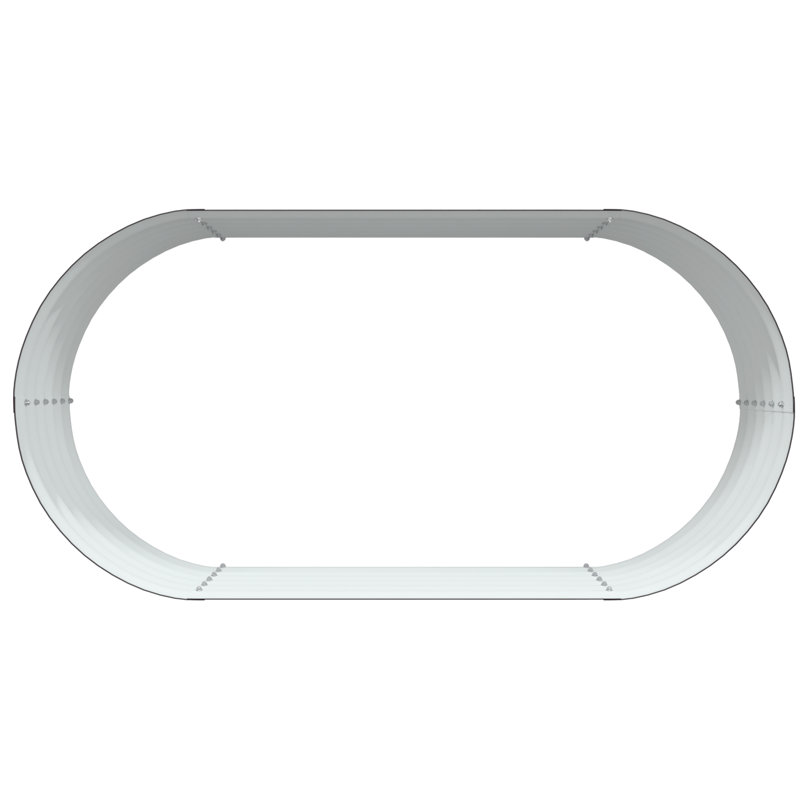 Letto da Giardino Rialzato Marrone 160x80x44 cm in Acciaio Galvanizzato